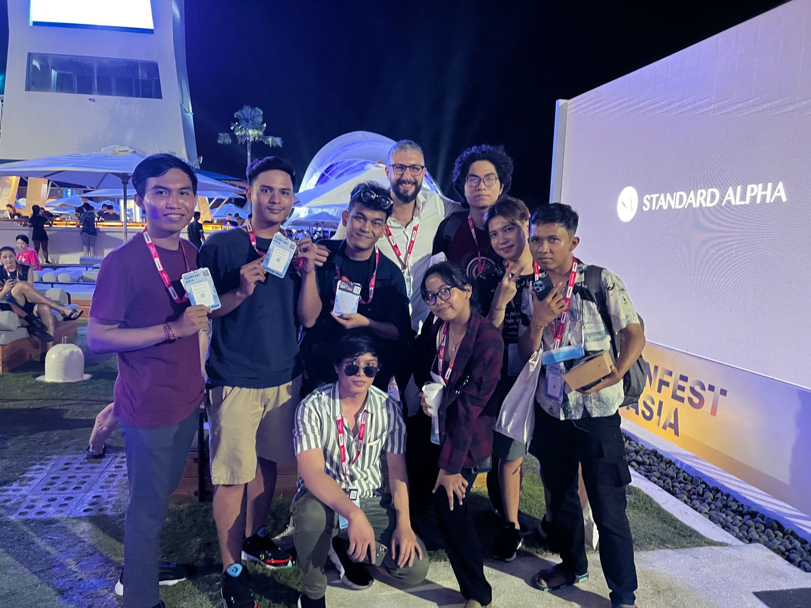 Native Productions team members at an industry tech event.